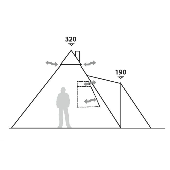 Robens Kiowa Tipi Family Tent 2024 - Beige/Grey
