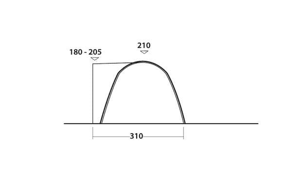 Easy Camp Fairfields Drive Away Awning - Grey/Green