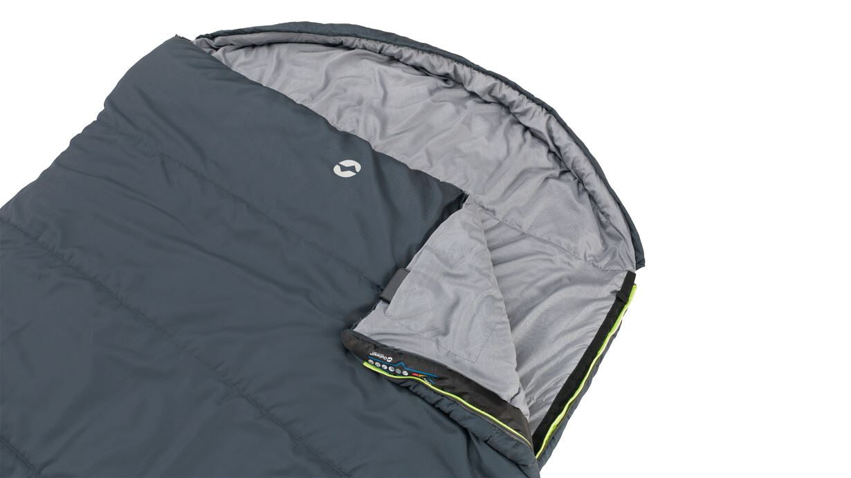 Outwell Campion Lux Double Sleeping Bag in Dark Grey/Light Grey - 400087 (OUT0059) - Outdoor Camping Shop