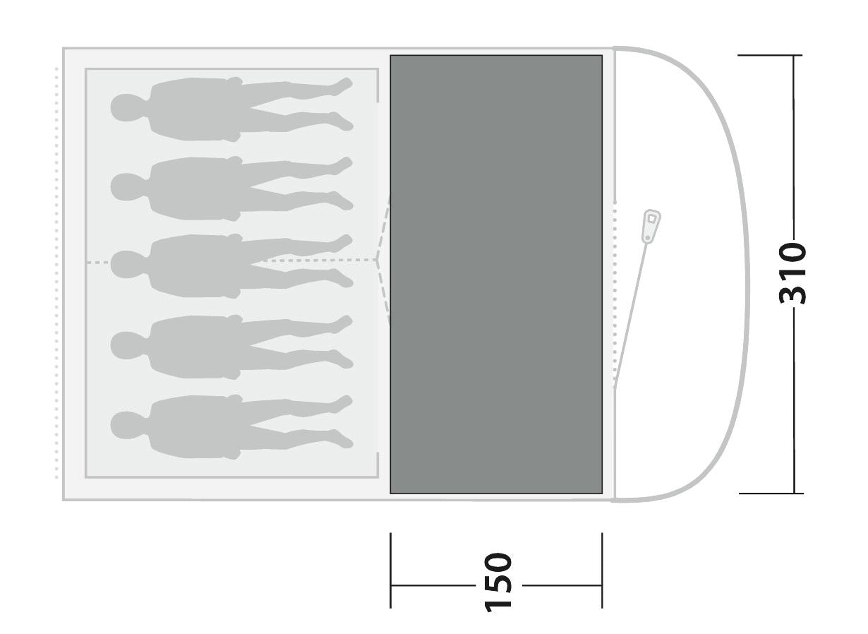 Outwell Sky 5 Cozy Carpet in Black/Grey - 171131 (OUT0124)