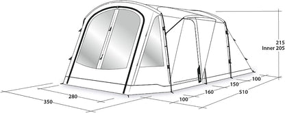 Outwell Nevada 5P, 5 Person Tunnel Tent - Navy/Grey