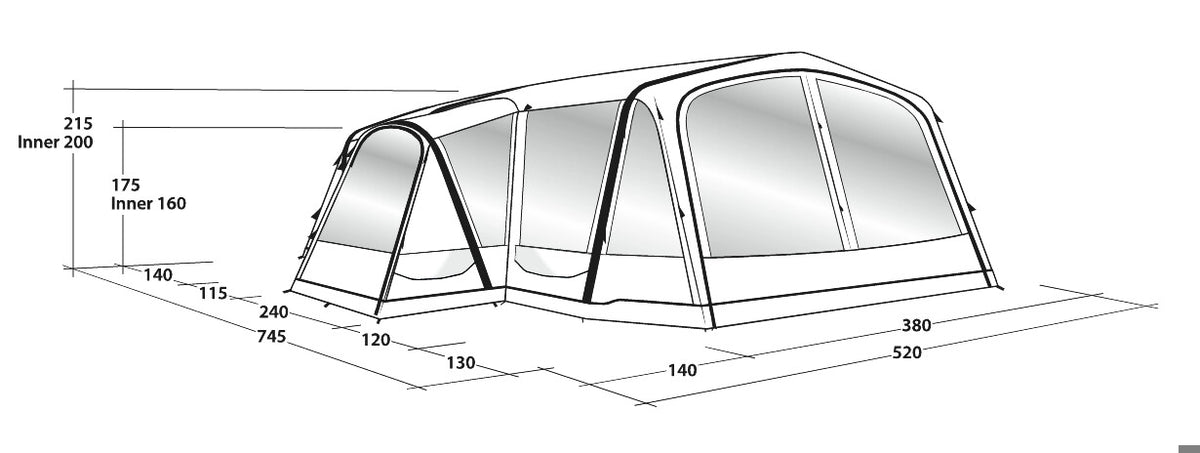 Outwell Airville 6SA Tent 2026 in Blue (111278)