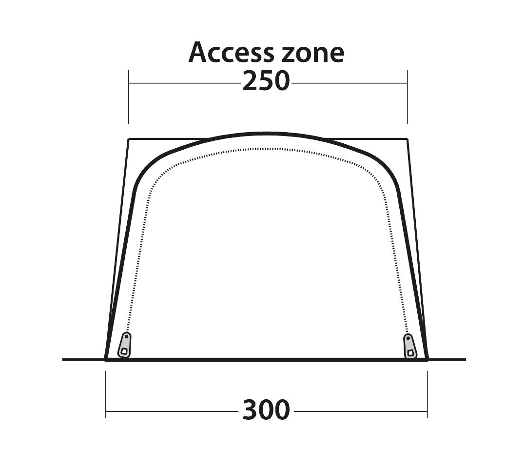 Outwell Waystone 240 Drive-Away Awning 2024 - Grey & Black