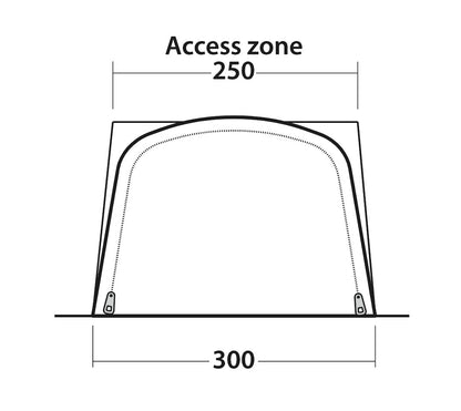 Outwell Waystone 240 Drive-Away Awning 2024 - Grey & Black