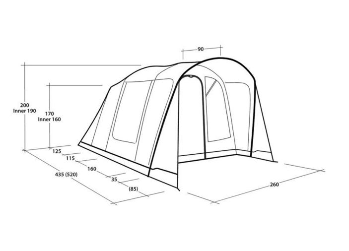 Outwell Monterey 4 Person Inflatable Air Tent 2026 in Blue (111464)