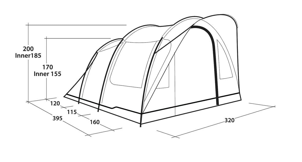 Outwell Sky 5 Tent 2026 in Blue (111474)