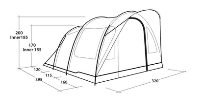 Outwell Sky 5 Tent 2026 in Blue (111474)