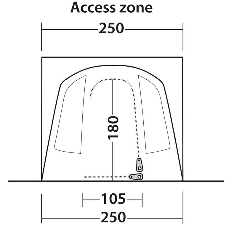 Outwell Pine Hills Vehicle Awning 2026 in Green (111505)