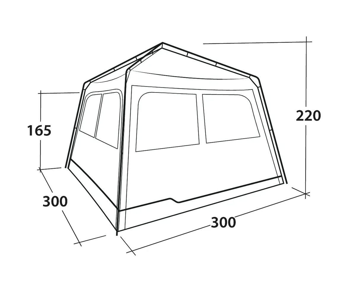 Outwell Fastlane 300 Shelter 2025 in Grey (111548)