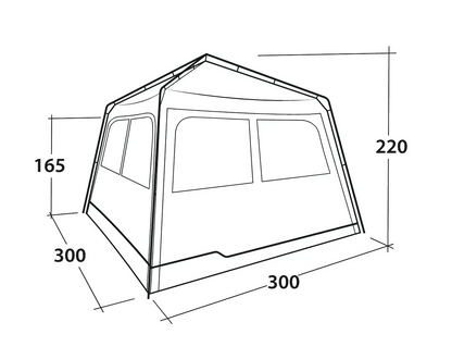 Outwell Fastlane 300 Shelter 2025 in Grey (111548)