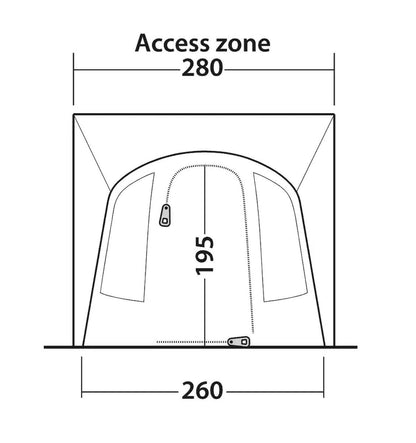 Outwell Santa Monica Air Mid/Tall Vehicle Awning in Grey (111558)