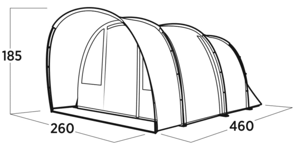 Easy Camp Romsdal 4 Person Tent - Green (A217044)