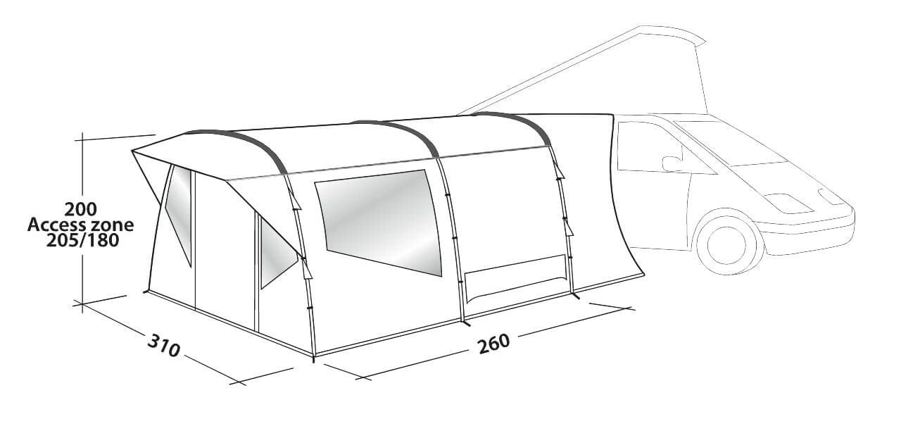 Easy Camp Wimberly Campervan Driveaway Awning 2024
