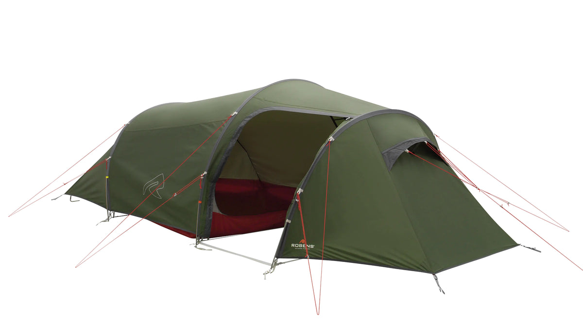 Robens Voyager 3 Exp Tunnel Tent - Green Open