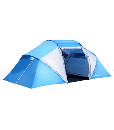 Skandika Hammerfest 6 Protect Vis-A-Vis Tent in Two Tone Blue