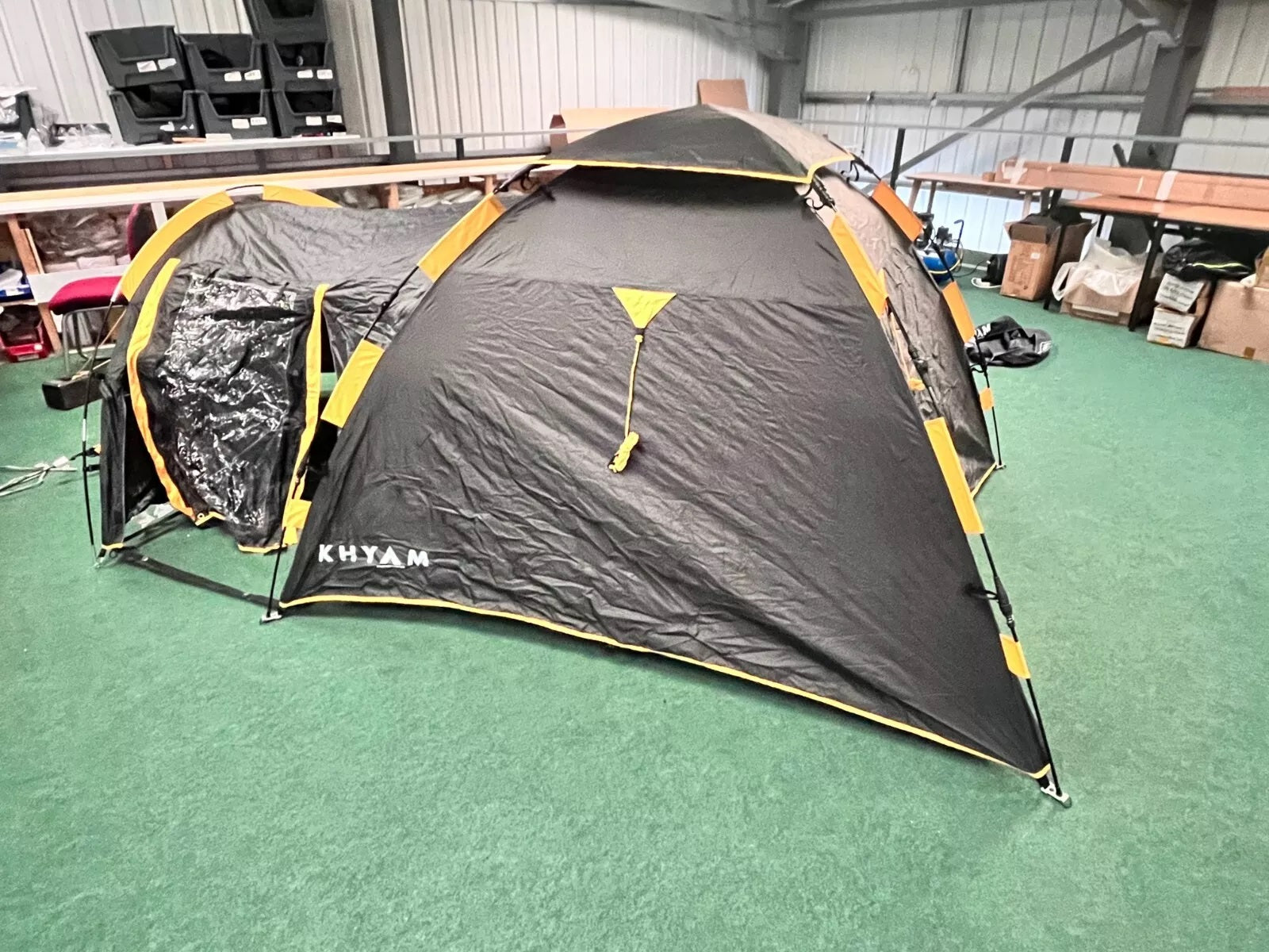 Khyam Biker Tent - Black-Yellow Trim