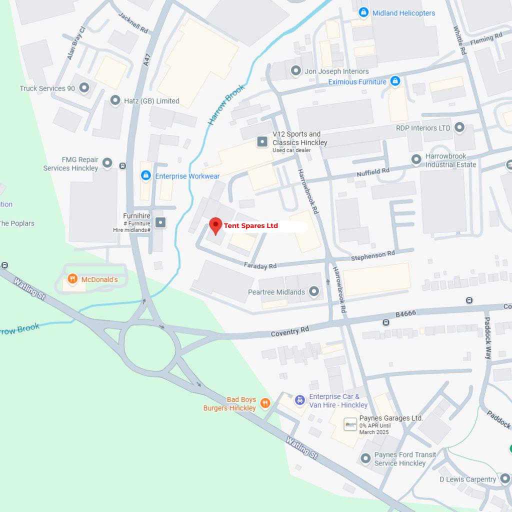 Tent Spares Ltd Location Map on Google