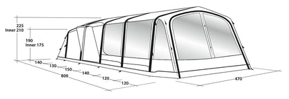 Outwell Knoxville 7SA Tent Drawing