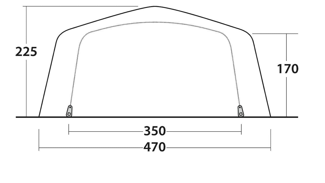 Outwell Knoxville 7SA Tent Drawing