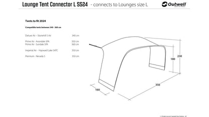 Outwell Lounge Tent Connector L in Grey - 111341 (OUT0167) - Outdoor Camping Shop