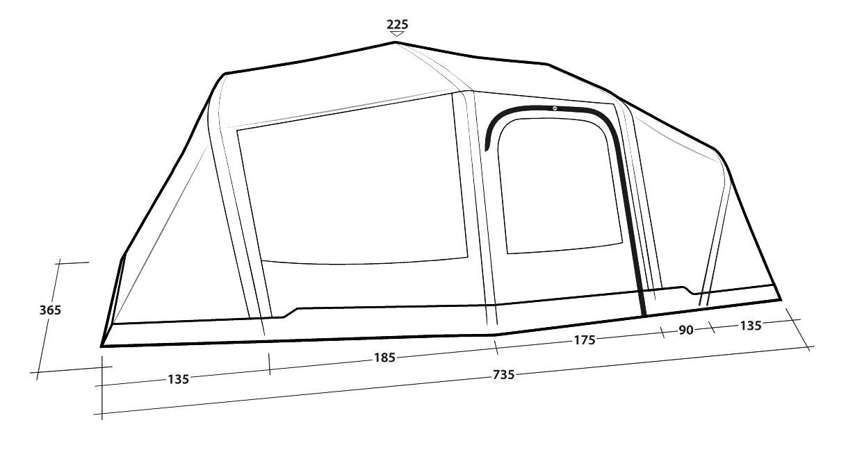 outwell zeltunterlagen Outwell Hartford 6 Air Tent