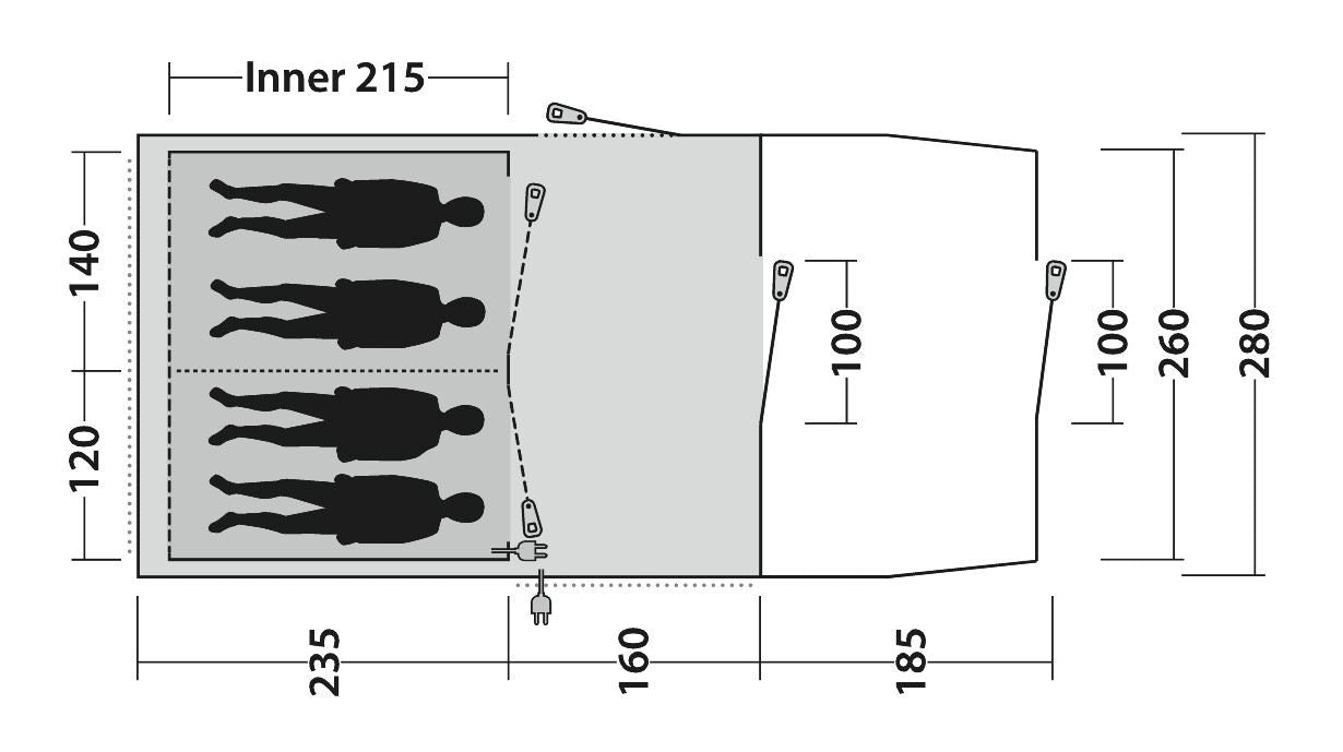 Outwell Rockwell 4 Person Tent