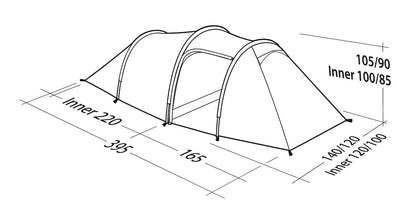 Robens Pioneer 2EX Tent (S-A216582) 2 Person Tent - Blue