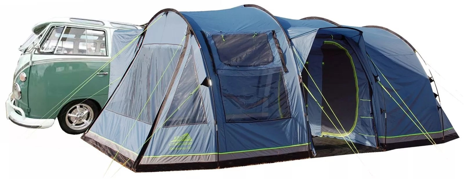 Unbranded Khyam Driveaway XC Tent with Steel Poles - Blue and Grey Trim (KHY066)