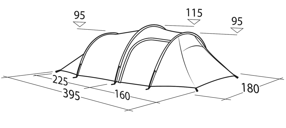 Robens Voyager 3 Exp Tunnel Tent in Green (130408)